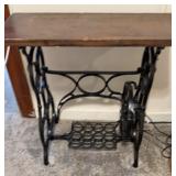 VTG Cast Iron Sewing Machine Base with Top