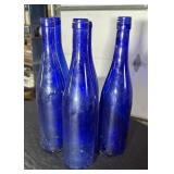 Cobalt Blue Wine Bottles