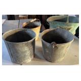 Galvanized Scuttle and Other Buckets
