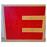 Red "E" Piece Of Floor From Rushville Memorial Gym
