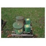2 John Deere Seed Boxes & 2 Insecticide Boxes