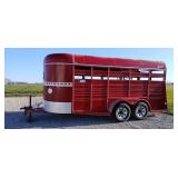 2002 BISON HORSE TRAILER
