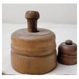 2 Wooden Butter Molds