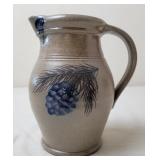 Rowe Pottery Works Stoneware Pitcher, Pinewood