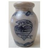 Rowe Pottery Works Stoneware America 1776 Vase