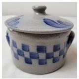 Rowe Pottery Works Stoneware Butter Crock w/Lid