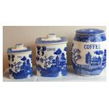 Blue Willow Tea & Coffee Canisters