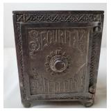Cast Iron "Security Safe Deposit" Still Coin Bank