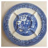 Blue Willow China Divided Relish Plate