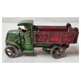 Hubley ? Cast Iron Dump Truck w/Driver, Antique
