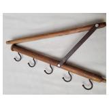 Vintage Handee Hanger, Wood w/Hooks