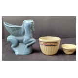 Red Wing Collectors Pegasus Planter, Small Bowls