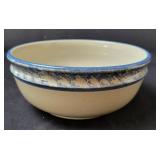 Red Wing Mixing Bowl w/Blue Spongeware Band