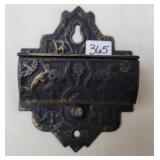 Cast Iron Wall Mounted Match Safe, Antique