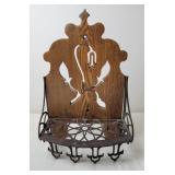 Wood & Rustic Metal Wall Shelf