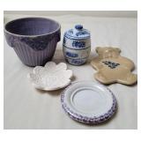 Stoneware Spoon Rest, Small Planter, Pfaltzgraff