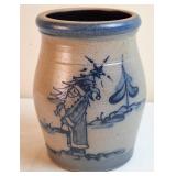 1991 Rowe Pottery Works Father Christmas Crock/Jar