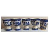 Blue Willow China Egg Cups