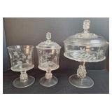 EAPG Ripley & Co. Pavonia Pineapple Stem Compotes