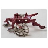 Arcade Cast Iron 2-Bottom Toy Plow, Antique
