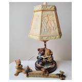 Teddy Bear Accent Lamp & Bear Figurines