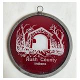 Rush County Indiana Covered Bridge Suncatcher