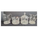 EAPG Ripley & Co. Pavonia Cream & Sugar Bowls