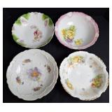 4 Porcelain China Serving Bowls