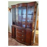Drexel Mahogany China Hutch w/Curved Front Glass