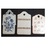 Porcelain Blue Onion Cheese Board & 2 Floral