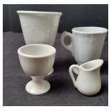 Ironstone Egg Cups & Miniature Pitcher