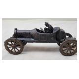 Cast Iron Race Car w/Driver, Antique