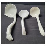 3 Ironstone Ladles