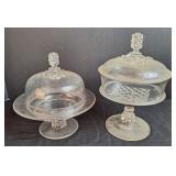 EAPG Ripley & Co. Pavonia Compote & Cheese Dome