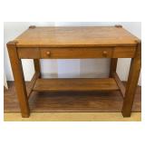 Antique Oak Library Table