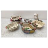 Capodimonte Porcelain Ring Baskets made in Italy