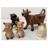 Pig S&P Shaker, Cow Creamer & Lamb