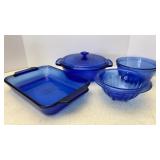 Cobalt Blue Anchor Hocking Bakeware