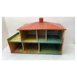 Vtg Large Pressed Metal Doll House