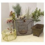 Wire Basket Planters