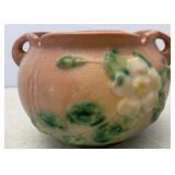 Antique Roseville White Rose two-handle vase