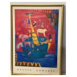 Framed Sylvia Edwards Lithograph