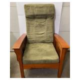 Wood & Microfiber Reclining Chair