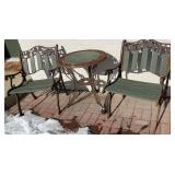 Cast Iron & Wooden Patio Chairs and Table