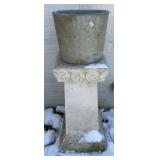 Resin Pedestal & Concrete planter