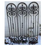 (3) Wrought Iron Fence Satellites