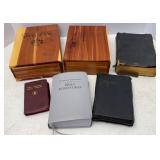 Holy Bibles (two in cedar boxes)