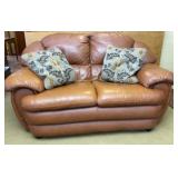 Leather Love Seat