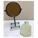 Vtg Hot Water Bag & Vanity Mirror