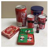 Coca-Cola Puzzle, Coin Bank, Radios & Cards